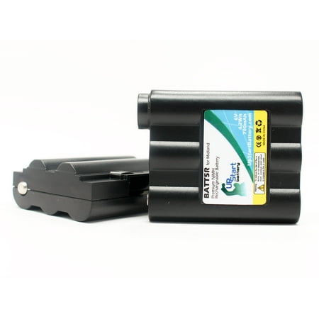 2x Pack - BATT-5R Battery for Midland AVP-7 GXT710VP3 GXT600 GXT650 GXT500 GXT635 Two-Way Radio (700mAh 6V NI-MH)