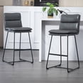 thumbnail image 2 of Glamour Home Ayers 26" Boucle Fabric Counter Stool in White (Set of 2), 2 of 8