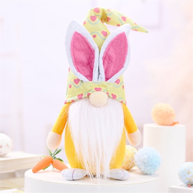 Fiudx Ofertas de la semana Gnomos de Pascua Conejito Decoración 40cm Muñeco Enano Sin Rostro Muñeco Niños