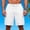 White, variant on Men's Casual Shorts for Beach Party, Wrinkled Texture Moisture Wicking Shorts with Multi Pockets Summer Drawstring Waist Shorts