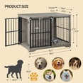 thumbnail image 6 of Hzuaneri 44 Inch Dog Crate Furniture, XL Indoor Dog Kennel for Large Dog with Barn Door, Heavy Duty Wooden Dog Cage as TV Stand & End Table, Greige Black, 6 of 7