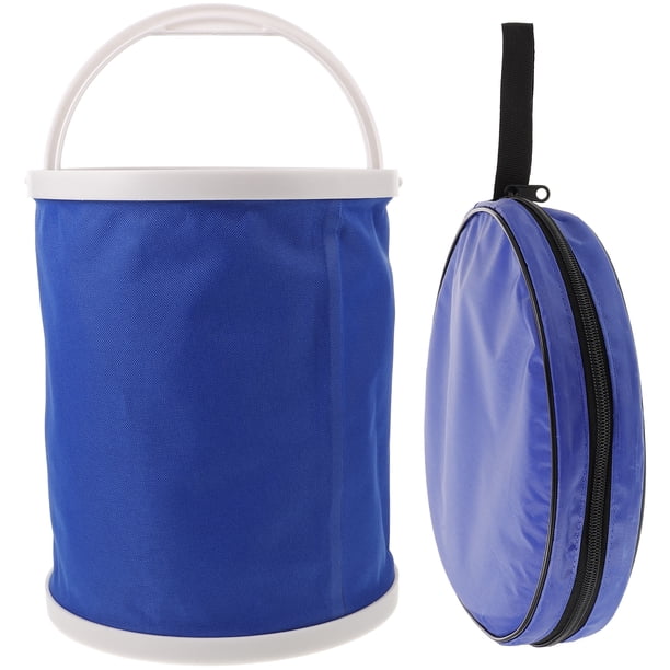 Bolsa de agua plegable para exteriores, cubo de agua para acampar, cubo de agua plegable para acampar, soporte para agua