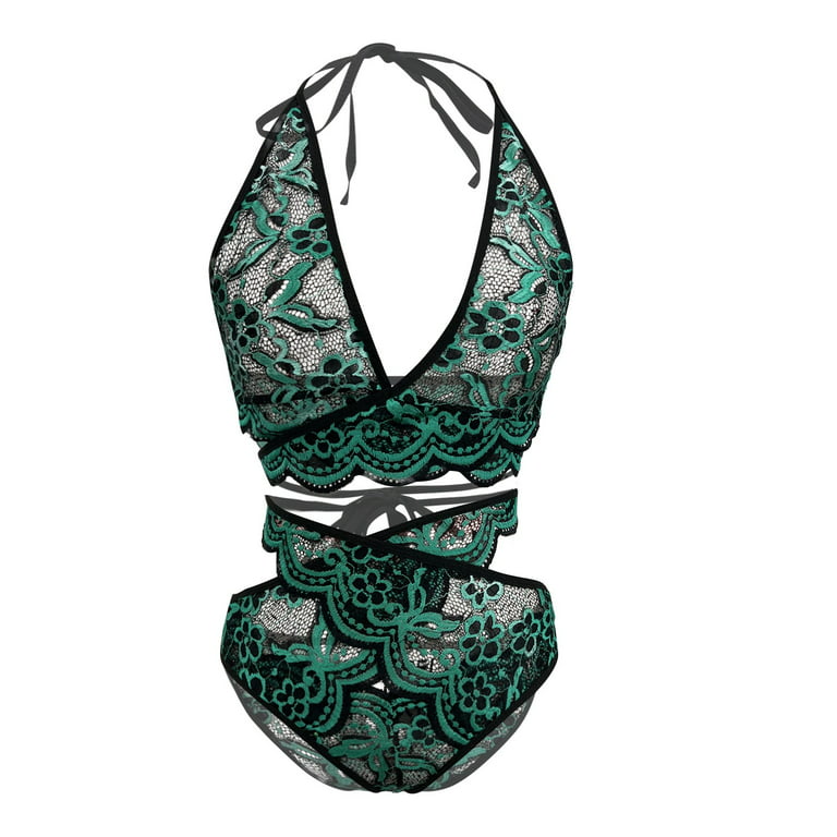 Retro Floral Embroidered Cotton Lace Top And Sheer Bra Set Chinese Style,  Wire Free, Sexy Intimates For Women Green Y200708 From Luo02, $12.89
