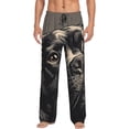 thumbnail image 2 of Lsque Vintage Dog Illustration Print Men's Pajama Pants, Lounge Pant - Comfortable Home Wear,Elastic Waistband, Stylish Design-Small, 2 of 9