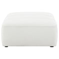 thumbnail image 2 of Natural Square Upholstered Ottoman, Cream-Colored, 35" by 34" by 17" | Plush imitation sheepskin seat for cozy comfort and modern design, 2 of 7