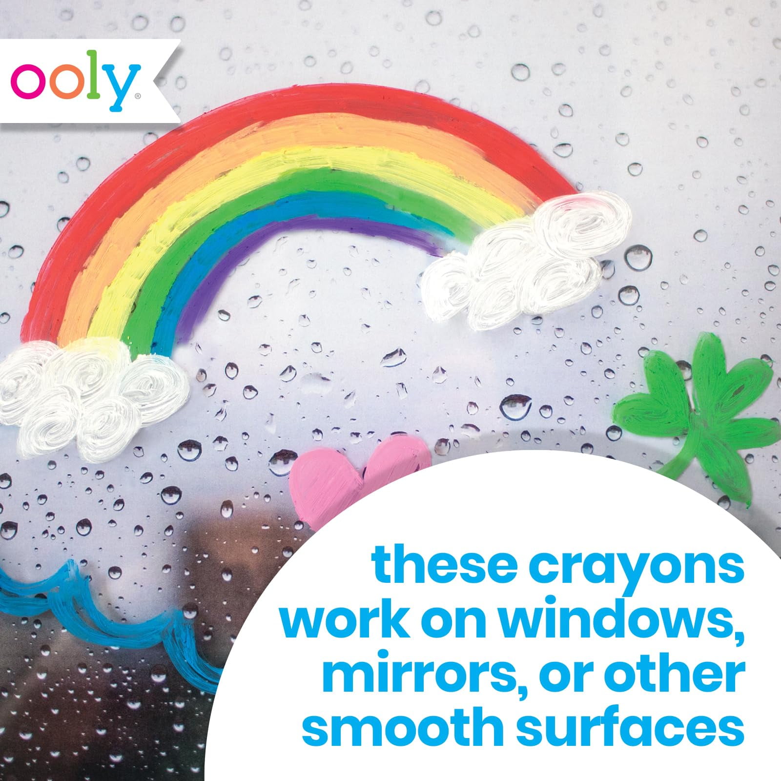 OOLY Rainy Dayz Watercolor Gel Crayons for Kids, 12 Count Watercolor Crayons