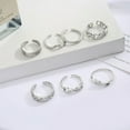 thumbnail image 6 of SSKFHGI Silver 8pcs Various 8-Shaped Arrow Set Foot Ring Pinky Ring Open Adjustable Toe European And American Female Beach Foot Ring, 6 of 8