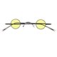 thumbnail image 5 of Gafas de sol con montura redonda pequeña, creativas, decorativas, para fiestas y playa, para hombres y mujeres (amarillas), 5 of 6