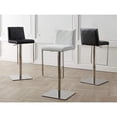 thumbnail image 3 of Casabianca Modern Loft Stainless Steel Adjustable Bar Stool in Gray, 3 of 4