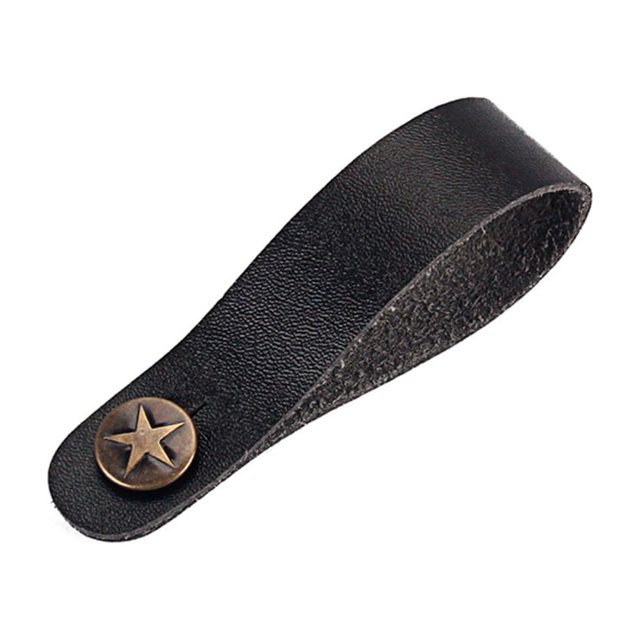 SHISUYAN R133 Guitar Strap Straps Classical Leather Strap for Electric Acoustic Guitar Bass (Black)