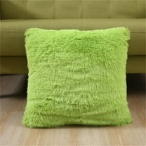 Short Plush Cover 17x17Inch Sofa Cushion Plush Throw Pillow Covers Set of 2, Soft Fluffy Decorative Pillow Covers for Sofa, Couch, Living Room