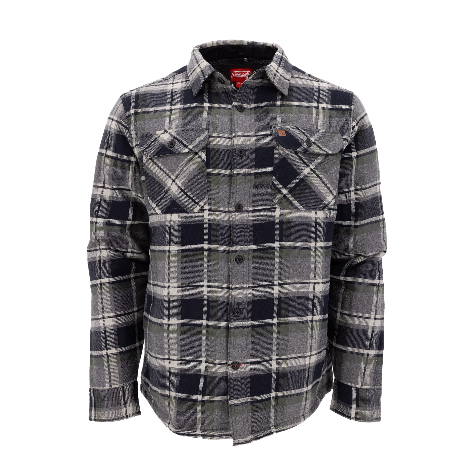 Coleman Sherpa Lined Yukon Flannel Shirt Jackets with Corduroy Trim ...