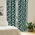 thumbnail image 2 of Ambesonne Floral Curtains, Vintage Style Budding Roses, Pair of 28"x95", Charcoal Grey Pale Teal, 2 of 5