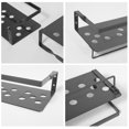 thumbnail image 6 of Uten Floating Shelves, Wall Mounted Iron Shelves Set of 2, Bathroom Storage Shelves with Towel Rack, Gray, 6 of 12