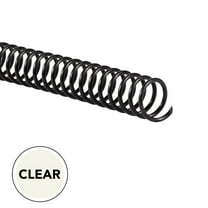 GBC Color Coil Binding Spines, 12 mm, Clear, 100 Pack