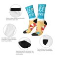 thumbnail image 3 of Yiaed Hello Summer1 Print Great elasticity Crew Socks Sports socks for Men and Women, 3 of 5