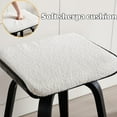 thumbnail image 5 of Guyou 26” Swivel Counter Height Bar Stools Without backrest, Upholstered Farmhouse Bar Stools with Footrest for Kitchen Island, White-Faux Sherpa(Set of 4), 5 of 12