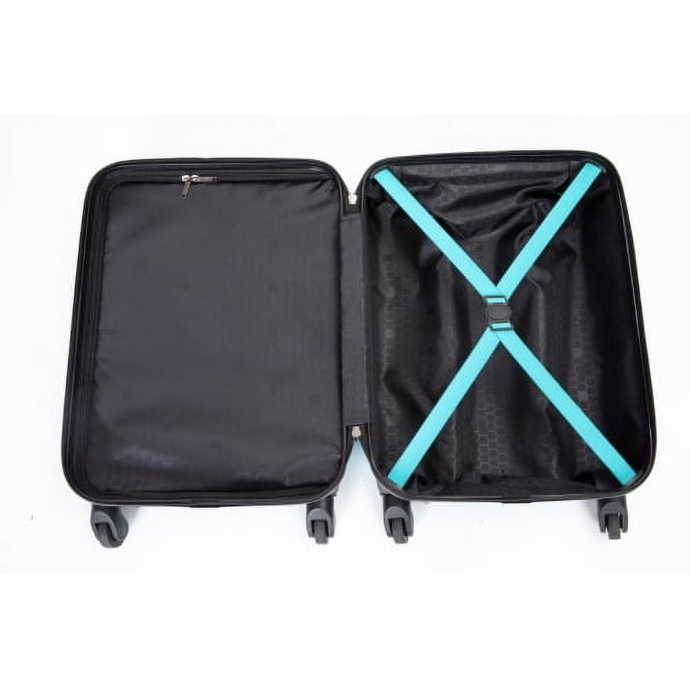 20" Carry On Luggage Hardshell Lightweight Hardside Suitcase with Silent Spinner Wheels, Turquoise