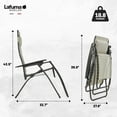 thumbnail image 3 of Lafuma R-Clip Batyline Iso Relaxation 0 Gravity Outdoor Lounge Recliner, Seigle, 3 of 6