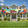 thumbnail image 4 of LUUFILx Birthday Banner Motorcycle Balloons Theme Celebration Backdrop Party Decoration Vibrant Happy Festive Occasions Colorful Display Event Background, 4 of 7