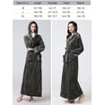 thumbnail image 2 of Women Fleece Hooded Bathrobe Soft Plush Full Length Long Spa Robe, 2 of 7