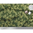 thumbnail image 3 of Soimoi Green Heavy Satin Fabric Cassia Fistula Floral Print Sewing Fabric Yard 54 Inch Wide, 3 of 3