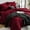 Red, variant on Red Cali-King Comforter Set - 7-Piece All Season Bed in a Bag Cali-King, Ultra Soft Bedding Set with Comforter, Flat Sheet, Fitted Sheet, Pillowcases, Pillow Shams
