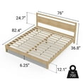 thumbnail image 5 of LIFEMENT King Signature Wood Platform Bed Frame with Natural Headboard, Noise-Free, Under Bed Storage, No Box Spring Needed, Easy Assembly&nbsp;, 5 of 9