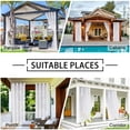 thumbnail image 2 of Fmxomd Outdoor Curtains for Patio Premium Thick Privacy Grommet Outside Curtains Drapes for Porch Pergola - 1 Panel 51W x 72L Inch - White Outdoor Curtains, 2 of 7