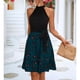 thumbnail image 5 of Vestido con estampado de bloques de Color de verano para mujer, elegante, sin mangas, dobladillo suelto, cuello Halter, vestido con cinturón para citas, 5 of 8