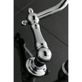 thumbnail image 4 of Kingston Brass KS1021AL Heritage Two-Handle Wall Mount Roman Tub Faucet, Polished Chrome, 4 of 5