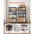thumbnail image 3 of VEVOR Storage Shelves, 5-Tier Adjustable, 2000 lbs Capacity, Heavy Duty Garage Storage Shelving Unit, Metal Utility Rack Shelf, for Kitchen Pantry Basement Bathroom, 29.88" W x 12.17" D x 59.84" H, 3 of 9