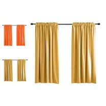 Xuniizn Blackout Curtains for Bedroom Thermal Insulated - 100%Polyester Black Out Curtains 2 Panels Set Room Darkening Window Curtains for Living Room, Gold