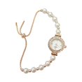 thumbnail image 2 of Ladies Pearl Bracelet Watch, Rose Gold Case with White Dial Watch for Women, Elegant Faux Pearl Strap Quartz Wristwatch for Women, Luxury Jewelry Watch Gifts for Womens, 2 of 3