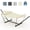 Beige, variant on Kicctian Portable 2 Person Hammock with Adjustable Steel Stand for Patio, Garden, Beach or Backyard,Blue