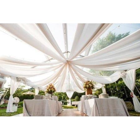 Ceiling Draping Sheer Voile Chiffon Ceiling Drape Panel Wedding 19 sizes 2 color