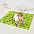thumbnail image 2 of BrightGreen Cartoon Dinosaurs Leaves Pattern Blanket,Comfortable Soft Lamb Wool Throw Blanket,All Season,Warm Lightweight Blankets for Sofa Bed Couch Living Room Chair,30"x40", 2 of 4