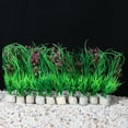 thumbnail image 5 of Unique Bargains 1pcs Fish Tank Aquarium Decorations Plants Wine Red 5.12" Plastic Plants for Aquarium Decor, 5 of 7