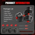 thumbnail image 6 of Adjustable Dumbbells Set, Upgrade 44LBS Free Weight Set with Connecting Rod, 3 in 1 Dumbbell Set Used as Dumbbells, Barbell, Push Up Stand, Fitness Exercise for Home Gym Suitble Men/Women, 6 of 6