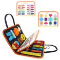 thumbnail image 1 of TUNJILOOL-juguete educativo Montessori para niños pequeños, tablero ocupado para bebés, libro de cuentos de tela de fieltro, combinación de colores en forma 3D, 1 of 4