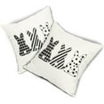 thumbnail image 2 of Easter Black White Bunny Pillow Covers 18x18 Inch Set of 2 Happy Easter Bunny Throw Pillowcase Cotton Linen Square Decorative Spring Bunny Cushion Cover for Sofa Bedroom Indoor Outdoor Party, 2 of 6