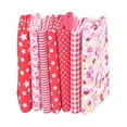 thumbnail image 2 of JUMNUYCUH 7Pcs Fabric Scraps for Crafts, Cotton Fabric Squares, Multi-purpose Patchwork Fabric for Sewing, Scrapbooking, Quilting and DIY, Fabric Bundles, Cute Floral Fabric, 10" x 10", Red, 2 of 5