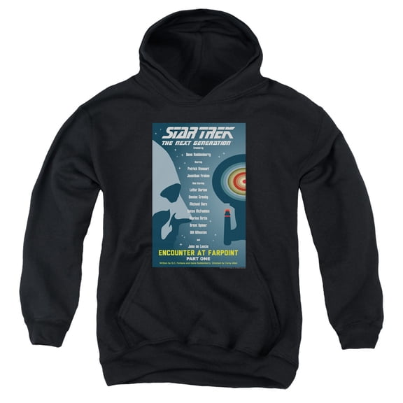Star Trek - Tng Season 1 Episode 1 - Youth Hooded Sweatshirt - Medium