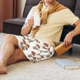 thumbnail image 3 of Haiem Mushroom Men's Pajama Short with Soft Woven Cotton Elastic Waistband Sleep Short-Medium, 3 of 9