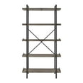thumbnail image 4 of Pemberly Row 68" Engineered Wood and Metal 5-Shelf Bookcase in Gray Wash, 4 of 6