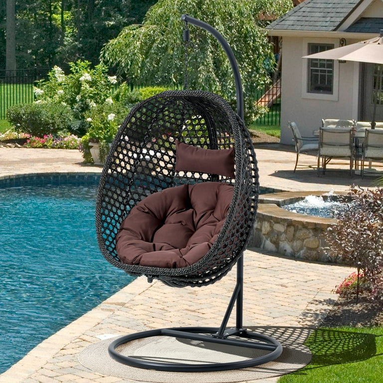Sudica Hanging Egg Chair with Stand Patio Soft Cushion Sudica Hanging Egg Chair with Stand Patio Soft Cushion