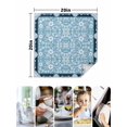 thumbnail image 5 of Hokiten Kitchen Dinner Napkins Set of 6 Light Blue White Flowers Cloth Napkins Reusable Washable Table Napkins for Weddings Cocktail Parties Holiday Table Decor 20x20 Inch, 5 of 8