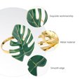 thumbnail image 3 of hebillas para servilletas de fiesta hawaiana con diseño de hoja de monstera simulada, cierre multiusos, aro de aleación simple para servilletas, para fiestas en casa (verde), 3 of 6