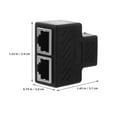 thumbnail image 2 of WEUVEB 3Ud Divisor De Cable Ethernet Negro Para Extensión De Red Y Conexión Sin Configuración, 2 of 8