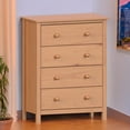 thumbnail image 2 of From the Tree Furniture Solid Pine Wood 4-Drawer Dresser for Bedroom Clothes Storage, 2 of 9